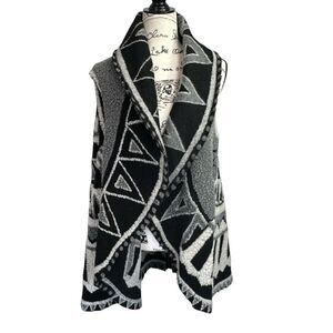 See and Be Seen Western Style Fleece Winter Open Vest, OS